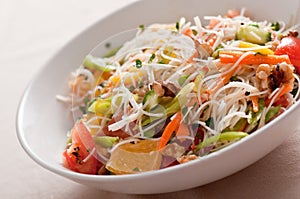 Noodle and vegetable salad