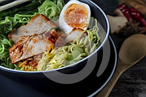 Noodles with Boiled EggThai street food