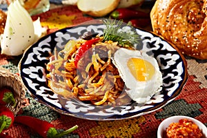 Noodles with Laghman Sauce