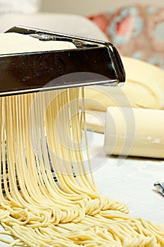 Noodles and pasta machine.
