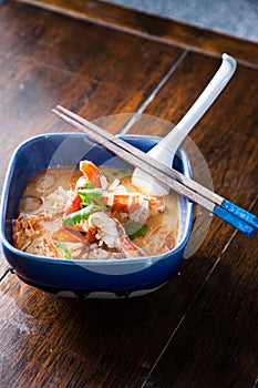 Thai Noodles with Tom Yam Koong soup