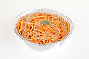 Noodles with tomato sauce