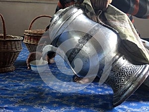 Noon Chai (Salty Tea), Srinagar, Kashmir, India.