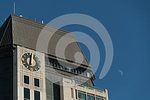 Noon and moon in St Pete downtown