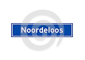 Noordeloos isolated Dutch place name sign. City sign from the Netherlands. photo