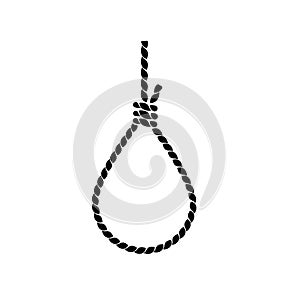 Noose icon vector isolated on white