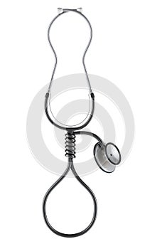 Noose from stethoscope. Medical error, concept. 3D rendering
