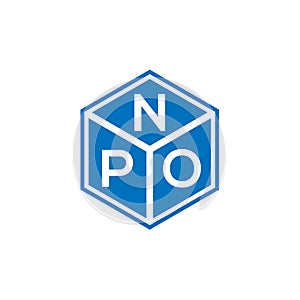NOP letter logo design on black background. NOP creative initials letter logo concept. NOP letter design