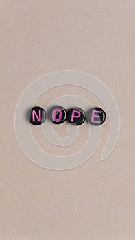 Nope no beads lettering