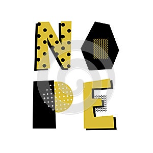 Nope vector illustration on white background