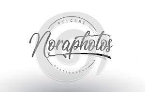 Nora Personal Photography Logo Design with Photographer Name.