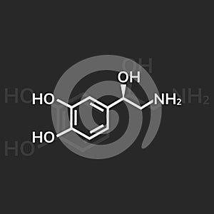 Noradrenaline chemical formula photo