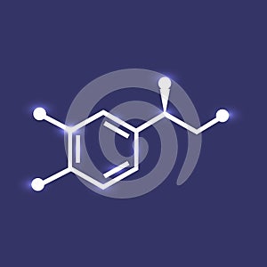 Noradrenaline shining vector icon