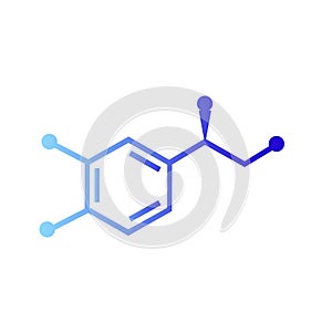 Noradrenaline vector icon with shadow