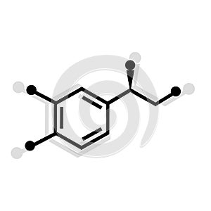 Noradrenaline vector icon with shadow