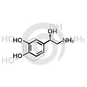 Noradrenaline vector icon with shadow
