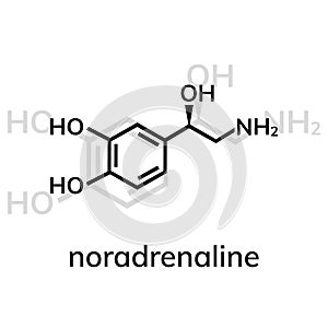 Noradrenaline vector icon with shadow
