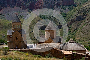 Noravank complec from mountains in Vayots Dzor Province, Armenia