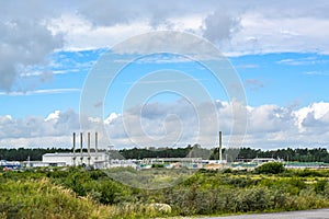 Nord stream in the industrial area of Lubmin near Greifswald, landfall of the natural gas pipeline through the Baltic Sea from