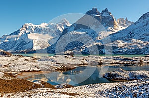 Nordenskjold Lake Winter, Torres del Paine, Chile