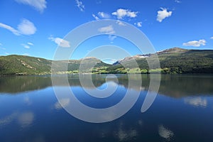 Nordfjord in evening light, Olden - Norway - Scandinavia