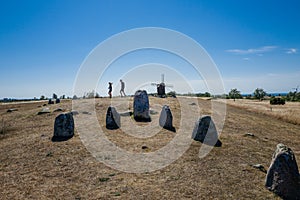 Nordic bronze age grave field in Sweden