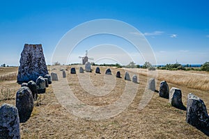 Nordic bronze age grave field in Sweden