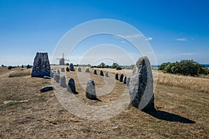 Nordic bronze age grave field in Sweden