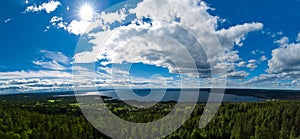 Nordic Landscape Panorama, Dalarna Sweden photo