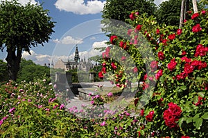 Nordic museum from a garden