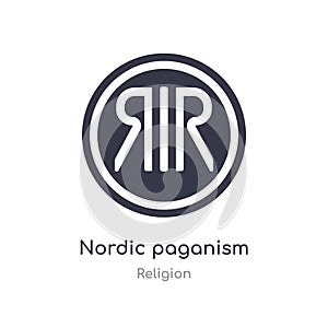 nordic paganism icon. isolated nordic paganism icon vector illustration from religion collection. editable sing symbol can be use