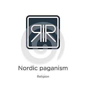 Nordic paganism icon vector. Trendy flat nordic paganism icon from religion collection isolated on white background. Vector photo
