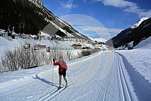 Nordic Skiing in Paznaun, Mathon, Silvretta Alpen, Tirol, Austria