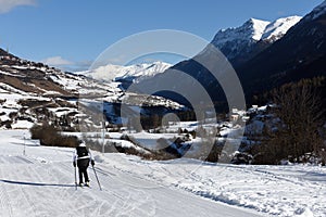 Nordic Skiing in Scuol, Unterengadin, Graubunden, Switzerland