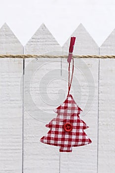 Nordic Style Christmas Ornament On White