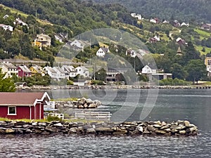 Nordic town in the mountains