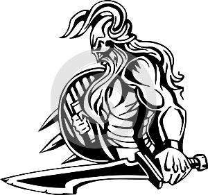 Nordic viking - vector illustration. Vinyl-ready. photo