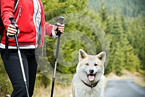 Nordic Walking with dog