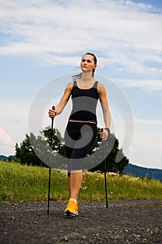 Nordic walking girl 1