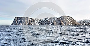 Nordkapp cliff panorama photo