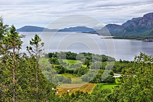 Nordland fiord landscape in Norway