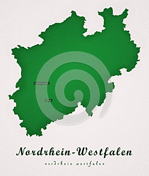 Nordrhein Westfalen Germany Art Map photo