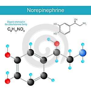 Norepinephrine molecule photo