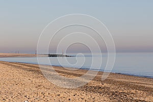 Norfolk Coast. English coastal horizon view East Anglia