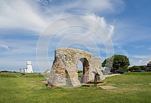 Norfolk coastline, lighthouse and blue skies