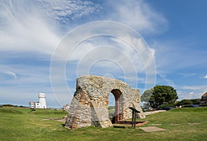 Norfolk coastline, lighthouse and blue skies