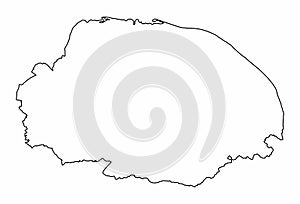 Norfolk county outline map