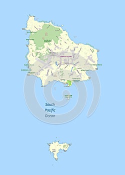 Norfolk Island map