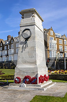 War Memorial in Esplanade Gardens in Hunstanton, Norfolk, UK