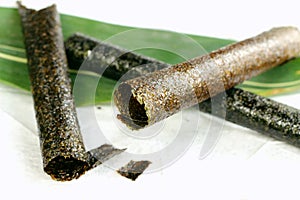 Nori sheets and roll.